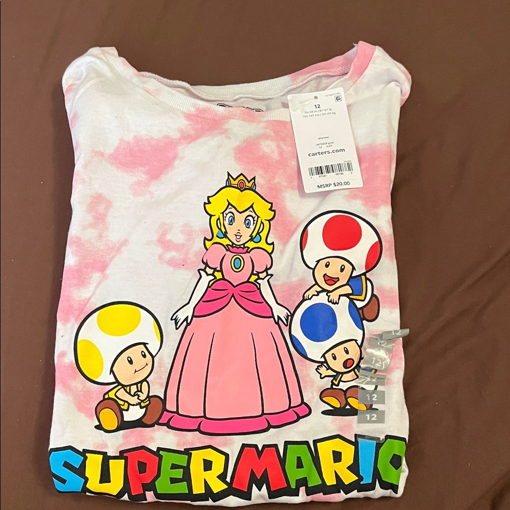Carter's Pink Tie-Dye Super Mario T-Shirt - Picture 2 of 2